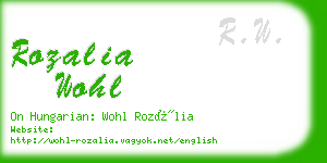 rozalia wohl business card